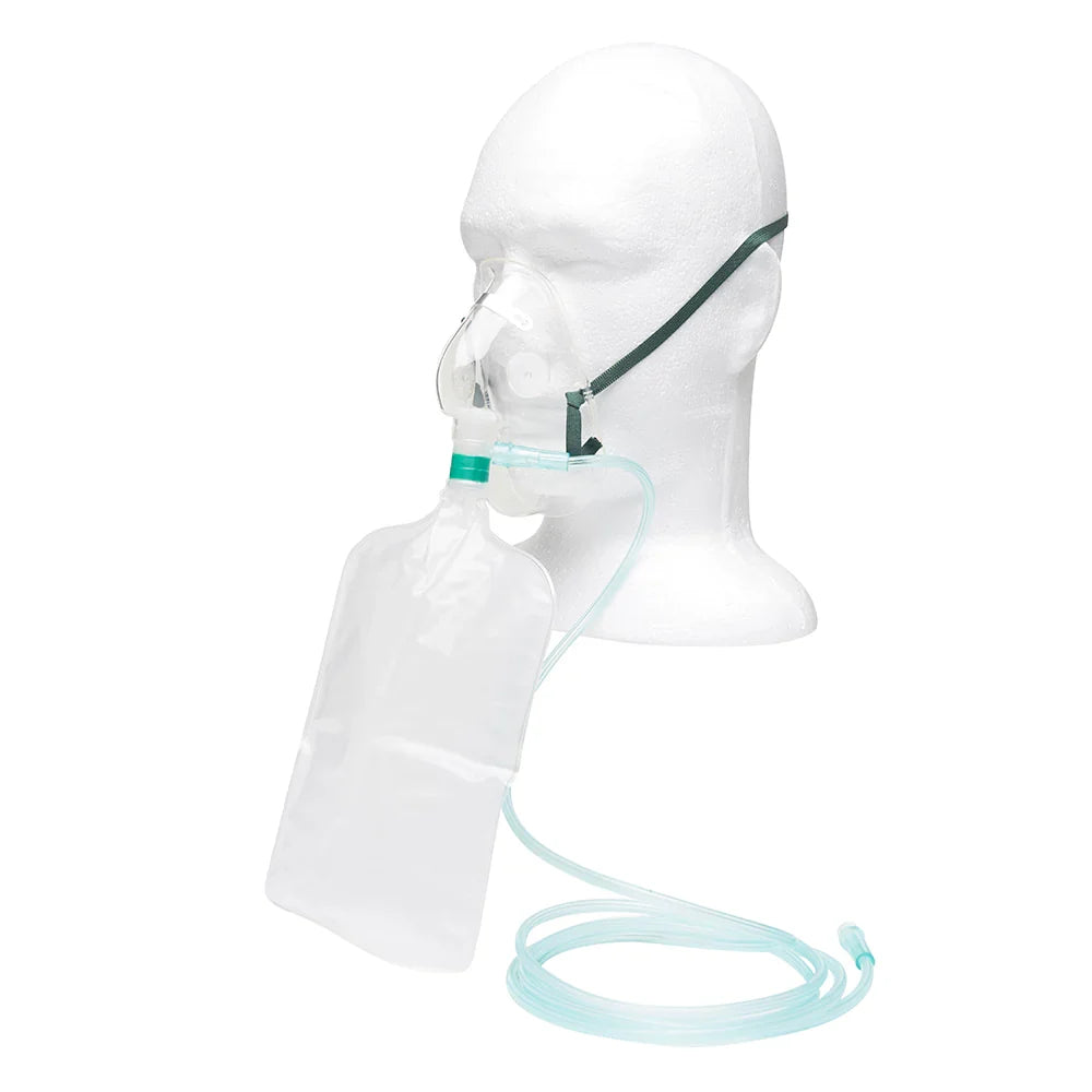 Adult Non-Rebreather Oxygen Mask with 2.1m Tubing